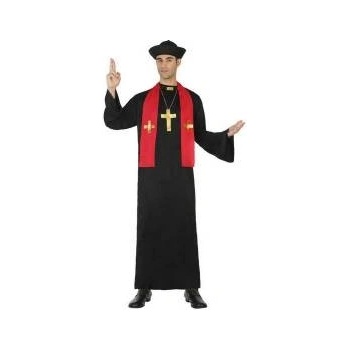 BigBuy Carnival Маскировъчен костюм за възрастни Свещеник Черен Размер xl
