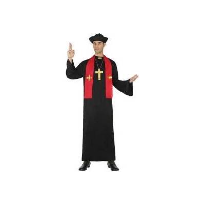BigBuy Carnival Маскировъчен костюм за възрастни Свещеник Черен Размер xl