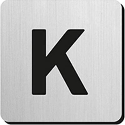 JNF - PIKTOGRAM PÍSMENO "K" - IN.34.300 - 75 mm - nalepovacie NEM - nerez matná | MP-KOVANIA.sk
