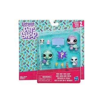 Hasbro Littlest Pet Shop Rodinné balení zvířátek Želví rodnika u televize
