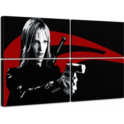 Ručne maľovaný POP Art obraz Kill Bill - 120x60 cm