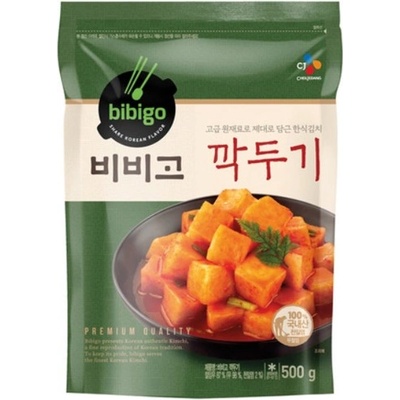 Bibigo Čerstvá korejská kimchi ředkev Kaktuki, krájená 450 g
