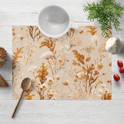 Biante bavlna prestieranie Sandra SA-795 Hnedo-béžové jesenné kvety na sivobéžovom 35x45 cm