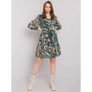 Dámské VZOROVANÉ VOLNÉ šaty DHJ SK 3897.54P GREEN zelené