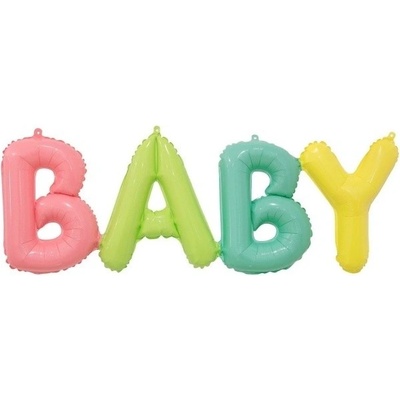 Godan Balónik fóliový nápis Baby farebný 85x29 cm