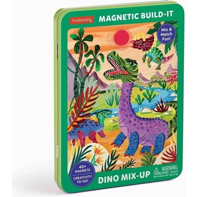Mudpuppy Magnetická stavebnica Dino Mix-Up