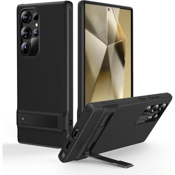 ESR Air Shield Boost Case - удароустойчив хибриден кейс с вградена поставка за Samsung Galaxy S24 Ultra (черен)