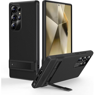 ESR Air Shield Boost Case - удароустойчив хибриден кейс с вградена поставка за Samsung Galaxy S24 Ultra (черен)