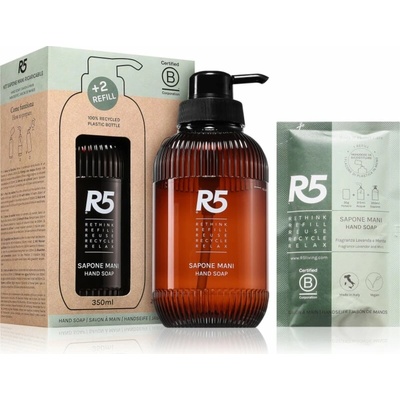 R5 Sapone Mani tekuté mýdlo 350 ml + náhradní náplň 2 x 35 g