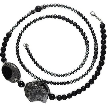 Image 1 of Dannyra Перлено колие с късчета лава камък Dannyra Jewels