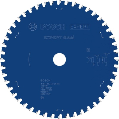 BOSCH PILOVÝ KOTOUČ NA KOV 184 mm, 48 zubů