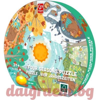 Hape Образователен пъзел hape e1636 - 16 части - Четири сезона (h1636)