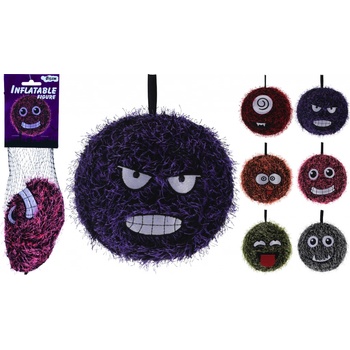 H&L Chlupatý míč s obličejem růžová