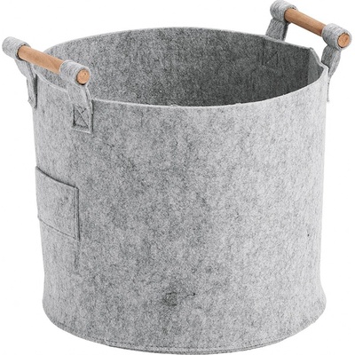 Zeller úložný koš Felt Wood 31 x 28 cm šedý