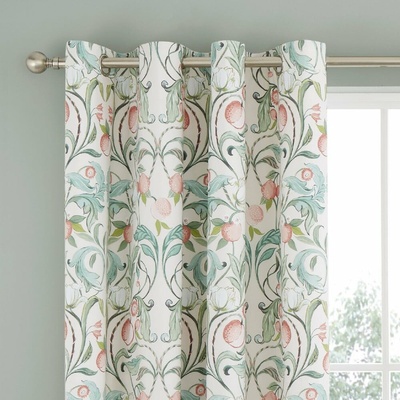 Zelené/ružové závesy v súprave 2 ks 168x183 cm Clarence Floral – Catherine Lansfield
