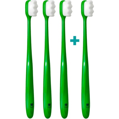 Nanosmile Ultrajemný zubní kartáček Darkgreen 4 ks