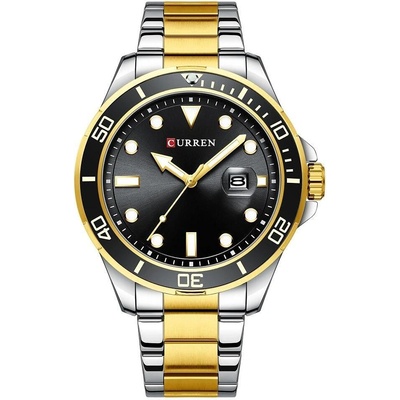 Curren Мъжки часовник Curren Perlative, Неръждаема стомана, Златист / Черен (CURREN-8388-GOLD-BLACK)