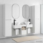 vidaXL Комплект мебели за баня 5 бр. Бял гланц 33 x 34, 5 x 160 см (3406007)