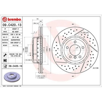 Brzdový kotúč BREMBO 09.C420.13