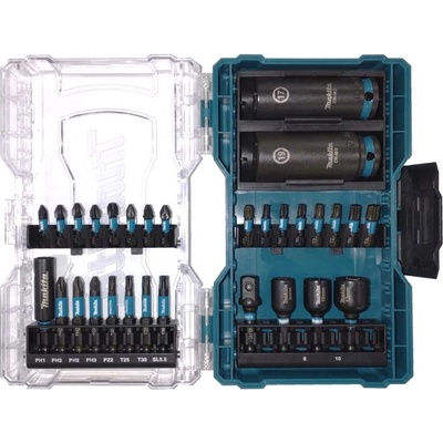 Makita Комплект въртящи се битове makita 1/4" impact black (30 бр. ) в пластмасова кутия e-22903 (e-22903)
