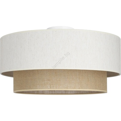 BELIS Таванно осветително тяло NATIA 1xE27/60W/230V, Ø 45 cm, бяло/кафяво (BE1025)