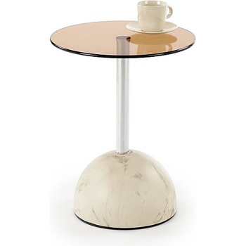 Halmar Холна маса ariana сребърна / димно стъкло / бежова