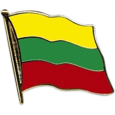 Odznak (pins) 20mm vlajka Litva - farebný