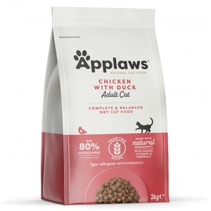 Applaws Adult, Chicken with Extra Duck GRAIN FREE - храна за котки над 1 година с 80% пиле и патица 2 кг 4204
