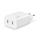 Ttec Адаптер ttec SmartCharger Duo PD 40W Travel Charger USB-C + USB-C - Бял