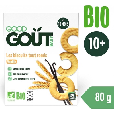 GOOD GOUT Vanilkové kolieska BIO 80 g
