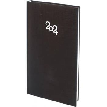 Бележник с дати 8х16 cm книговинил 64листа Черен (2011023-08-42111)