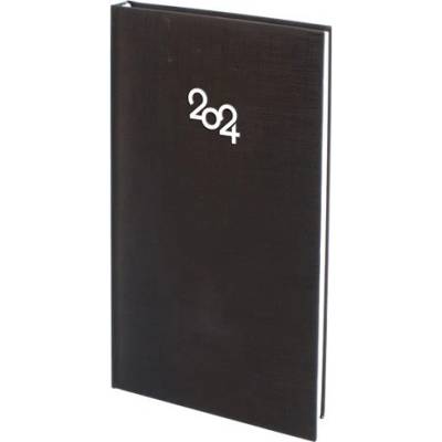 Бележник с дати 8х16 cm книговинил 64листа Черен (2011023-08-42111)