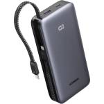 UGREEN Външна батерия/power bank/ Ugreen With Built-in USB-C Cables, 20000mAh, сив, 1xUSB-C/1xUSB-A портове, защити срещу пренатоварване (55985B)