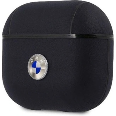 BMW Защитен калъф BMW Signature Leather Case, за Apple Airpods 3, естествена кожа, тъмносин (BMA3SSLNA / 55314)