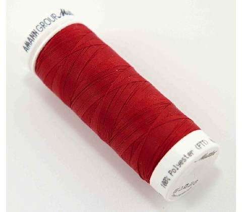 Extra elastická polyesterová niť - červená - návin 130 m