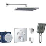 SANITINO - Душ комплект с термостат Grohe и скрито тяло, аксесоари kielle, хром SANI21GKK003 (SANI21GKK003)