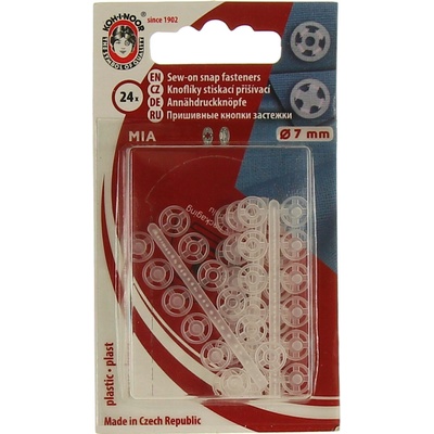 VTC Patenty plastové MIA čiré (7 mm)