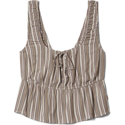 Brixton Дамски топ Brixton Women's The Abigail Tie Top Viscose Top - Worn In Robust Red Stripe - размер XS (916-5607-0111)