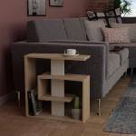 Asir Помощна масичка SALY 57x55 cм бежова/кафява (AS0796)