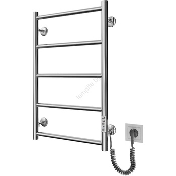 Mario Radiators Кърподържач (лира) за баня CLASSIC 65W/230V 66x42 cm, неръждаема стомана/лъскав хром, дясна (MR0077)