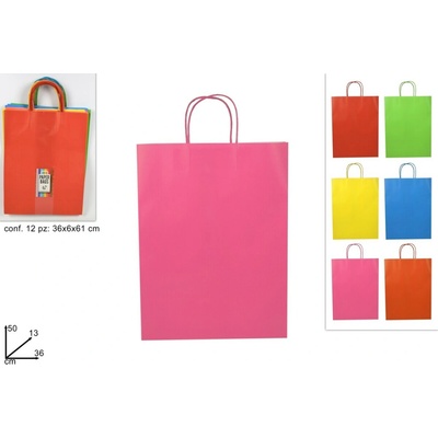 MAKRO - Taška darčeková farebná 36x13x49,5cm rôzne farby