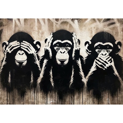Plagát, Obraz - Three Wize Monkeys, 91.5 × 61 cm