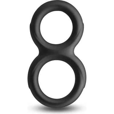 NS Novelties Двоен пенис пръстен от течен силикон Renegade Twofold