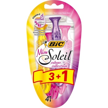 BIC Самобръсначка BIC Miss Soleil Colour, еднократна употреба, за жени, 4 броя (3916008)