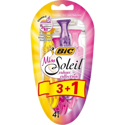 BIC Самобръсначка BIC Miss Soleil Colour, еднократна употреба, за жени, 4 броя (3916008)