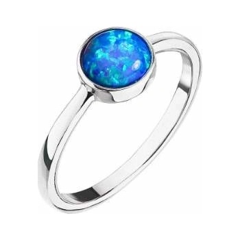 Evolution Group Stříbrný prsten s modrým opálem 15001.3