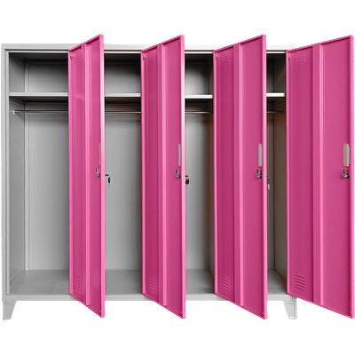 Carmen Метален шкаф Carmen CR-1604-4 JZ - сив / розов (3580176)