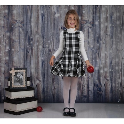 Ross Unique Детски сукман в черно-бяло каре, Ross Unique (17-0101125)