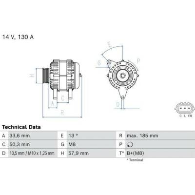 generátor BOSCH 0 986 085 610 BO 0986085610