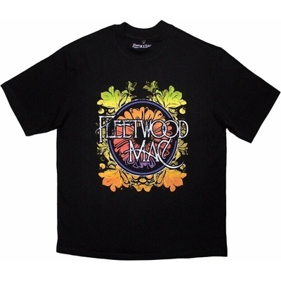 Fleetwood Mac tričko Circle Floral Logo Black